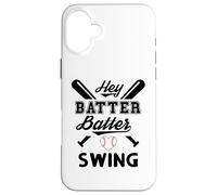 Carcasa para iPhone 16 Plus Funny Baseball Batter Batter Swing Hey Game Day Baseball Mom
