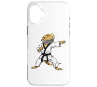 Carcasa para iPhone 16 Plus Funny Bearded Dragons Doing Karate Samurai Ninja Lizard