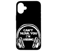 Carcasa para iPhone 16 Plus Funny Beatmaker Gamer Headset Can't Hear You I'm Vibing