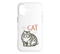 Carcasa para iPhone 16 Plus Funny Cat Juego de Palabras Big Cat Liar