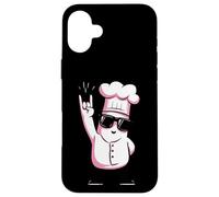 Carcasa para iPhone 16 Plus Funny Chef Rockstar Cook Retro Style Rosa Diseño