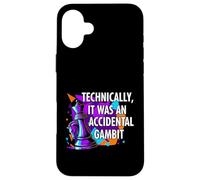 Carcasa para iPhone 16 Plus Funny Chess Player Accidental Gambit Blunder Quote