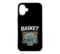 Carcasa para iPhone 16 Plus Funny Disc Golf Basket Case Retro Pop Art