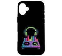 Carcasa para iPhone 16 Plus Funny DJ Turntable Vinyl Records Música Mujeres Hombres