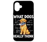 Carcasa para iPhone 16 Plus Funny Dog What Dogs Really Think Masticar Zapato Humor