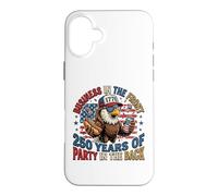Carcasa para iPhone 16 Plus Funny Eagle Mullet 4 de Julio Hotdog y Cerveza