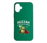 Carcasa para iPhone 16 Plus Funny Frog Knight Huzzah Salt On My Senses Margarita Sarcasmo
