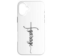 Carcasa para iPhone 16 Plus Funny Garage Car Mechanic Husband Dad - Señal de Cruz Vertical