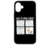 Carcasa para iPhone 16 Plus Funny How To Draw Pembroke Welsh Corgi Dog Lover