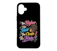 Carcasa para iPhone 16 Plus Funny Jesus Follower Christian Hairstylist Peine Fe