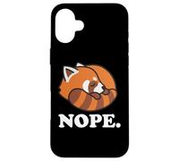 Carcasa para iPhone 16 Plus Funny Kawaii Kids Boys Girls Napping Nope Red Panda Lover