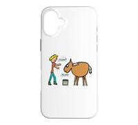 Carcasa para iPhone 16 Plus Funny Lead A Horse To Water Proverbio