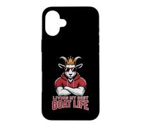 Carcasa para iPhone 16 Plus Funny Living Best Goat Life Fantasy Football Commish My King