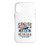 Carcasa para iPhone 16 Plus Funny Matching Family Cruise Crew Most Likely to Be On Call
