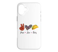 Carcasa para iPhone 16 Plus Funny México Peace Love Tacos Souvenir Mexican Travel Latinx