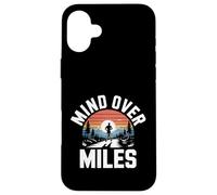 Carcasa para iPhone 16 Plus Funny Mind Over Miles Diciendo Motivación del Corredor