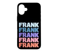 Carcasa para iPhone 16 Plus Funny Modern Repeated Text Design First Name Frank