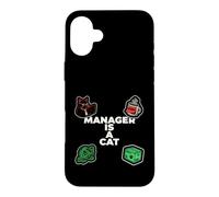Carcasa para iPhone 16 Plus Funny Office Humor Manager Is A Cat Feline Boss