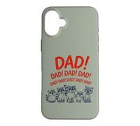 Carcasa para iPhone 16 Plus Funny Raccoon Dad Yelling Raccoons Father's Day