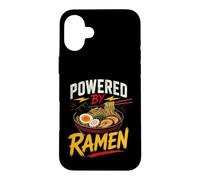 Carcasa para iPhone 16 Plus Funny Ramen Saying Humor Joke Gag Powered by Noodles