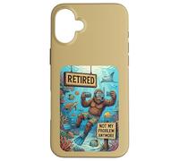 Carcasa para iPhone 16 Plus Funny Retired Not My Problem Anymore Scuba Bigfoot