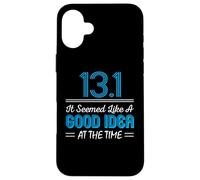 Carcasa para iPhone 16 Plus Funny Running 13.1 Miles Half Marathon