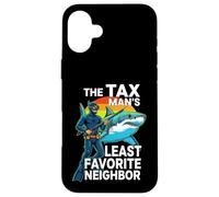 Carcasa para iPhone 16 Plus Funny Spearfishing The Tax Man Shark Diver