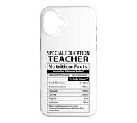 Carcasa para iPhone 16 Plus Funny Special Education Teacher Nutrition Facts Label