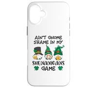 Carcasa para iPhone 16 Plus Funny St Patricks GNOME Prone to Shenanigans with My Gnomies