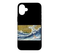 Carcasa para iPhone 16 Plus Funny Tan Mens Womens Surfing A Great Wave Chihuahua Lover