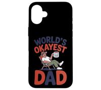 Carcasa para iPhone 16 Plus Funny World'S Okayest Dad Relajante Padre Divertido