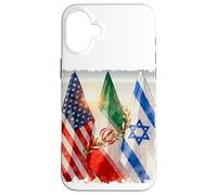 Carcasa para iPhone 16 Plus Furia épica, león rugiente, Libertad - América Israel Irán Paz