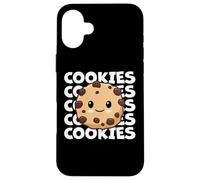 Carcasa para iPhone 16 Plus Galletas Lindas y adorables Galletas con chispas de Chocolate Kawaii