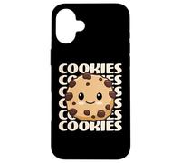 Carcasa para iPhone 16 Plus Galletas Lindas y adorables Galletas con chispas de Chocolate Kawaii