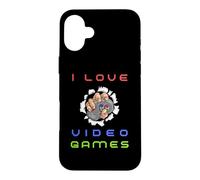 Carcasa para iPhone 16 Plus Game Lover Life Video Gamer Hombres Mujeres Niños Adolescentes Niños Regalo