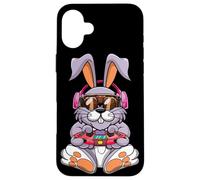 Carcasa para iPhone 16 Plus Gaming Bunny Gamer Conejo Pascua Domingo Huevo Pascua
