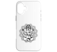 Carcasa para iPhone 16 Plus Ganesha Mandala Hindú Dios Hinduismo Yoga Regalo