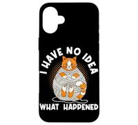 Carcasa para iPhone 16 Plus Gato Divertido, no Tengo ni Idea de lo Que pasó, la dueña de Yarn Cat, Kitty