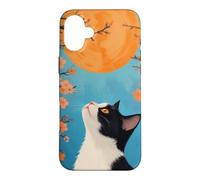 Carcasa para iPhone 16 Plus Gato Japonés Mirando Al Sol