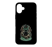 Carcasa para iPhone 16 Plus Gato Negro Místico Grimorio Brujería Gótico Oculto