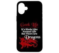 Carcasa para iPhone 16 Plus Geek Life Es un Poco como la Vida Normal, Pero Hay Dragones