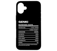 Carcasa para iPhone 16 Plus Genki Datos de Nutrición Nombre Gracioso