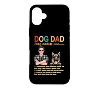Carcasa para iPhone 16 Plus German Shepherd Dog Dad Definition Funny Fathers Day