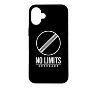 Carcasa para iPhone 16 Plus Germany Autobahn NO Speed Limit Sign Symbol BUNDESAUTOBAHN