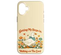 Carcasa para iPhone 16 Plus Getting My Steps in Walking with The Lord Christian Floral