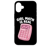 Carcasa para iPhone 16 Plus Girl Math Is Real Cálculo Álgebra Lógica Matemáticas Amante