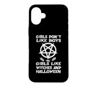 Carcasa para iPhone 16 Plus Girls Don't Like Boys Girls Like Witches Halloween Wicca