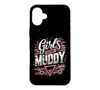 Carcasa para iPhone 16 Plus Girls Gone Muddy Mud Run Princess