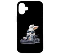 Carcasa para iPhone 16 Plus Go Kart Racing Gokart Racer Kart Conejo de Pascua