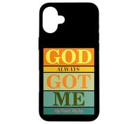 Carcasa para iPhone 16 Plus God Always Got Me, My Peace My Joy Colorful Quotes Graphic